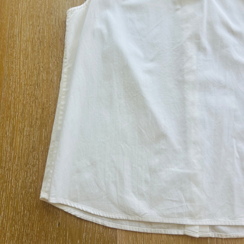 J. Crew Women's Sleeveless White Blouse Embellished Jewel Collar Size 12 - Picture 9 of 15